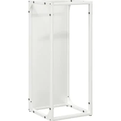 vidaXL Brandhoutrek 25x25x60 cm koudgewalst staal wit