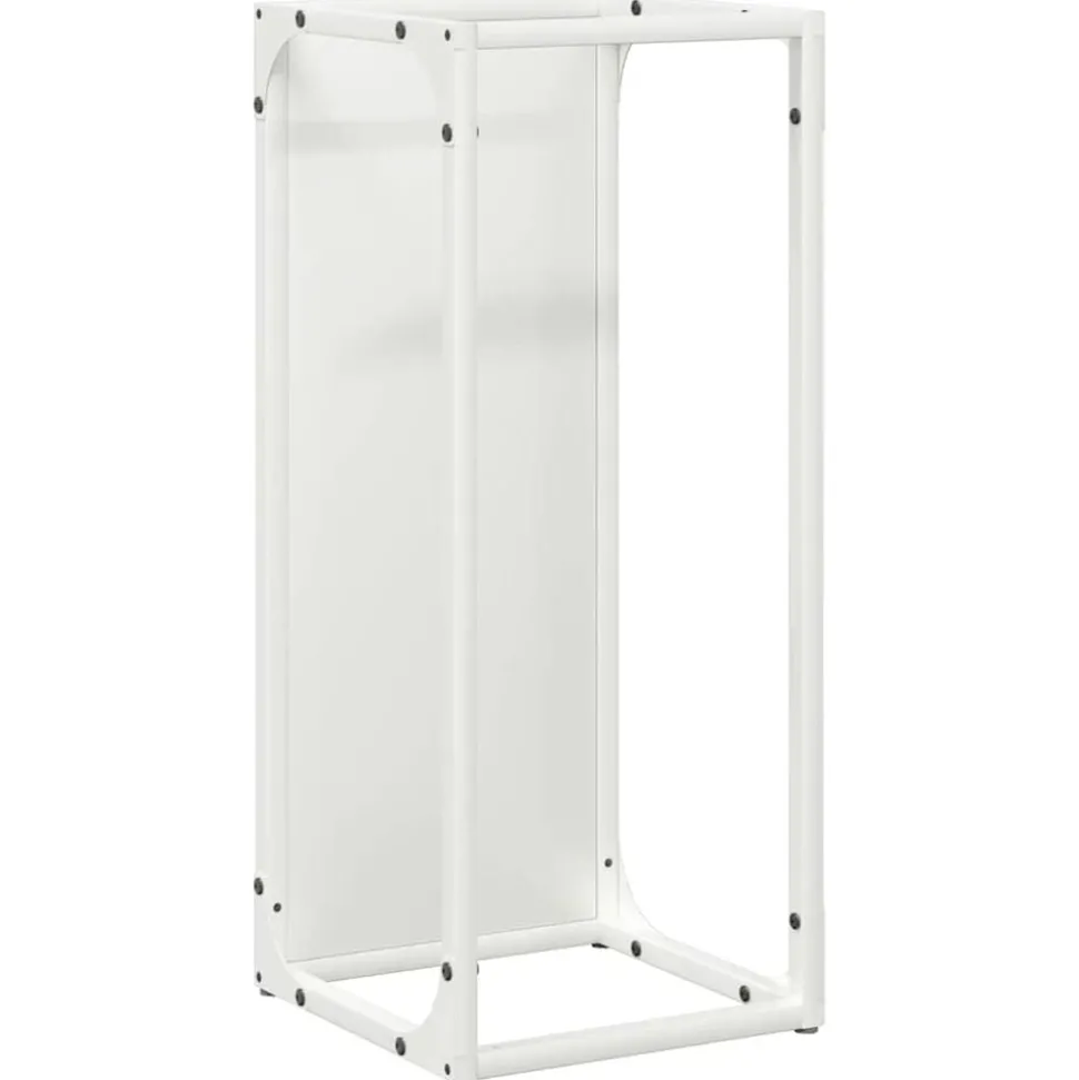 vidaXL Brandhoutrek 25x25x60 cm koudgewalst staal wit