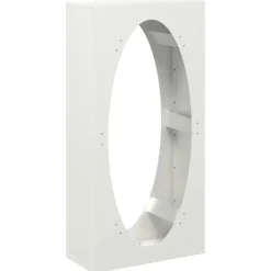 vidaXL Brandhoutrek 50x23x100 cm koudgewalst staal wit