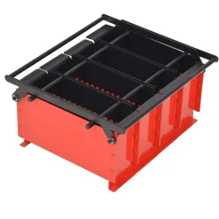 vidaXL Brikettenpers voor papier 38x31x18 cm staal zwart en rood