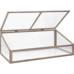 vidaXL Broeikas 110x56x39 cm vurenhout grijs