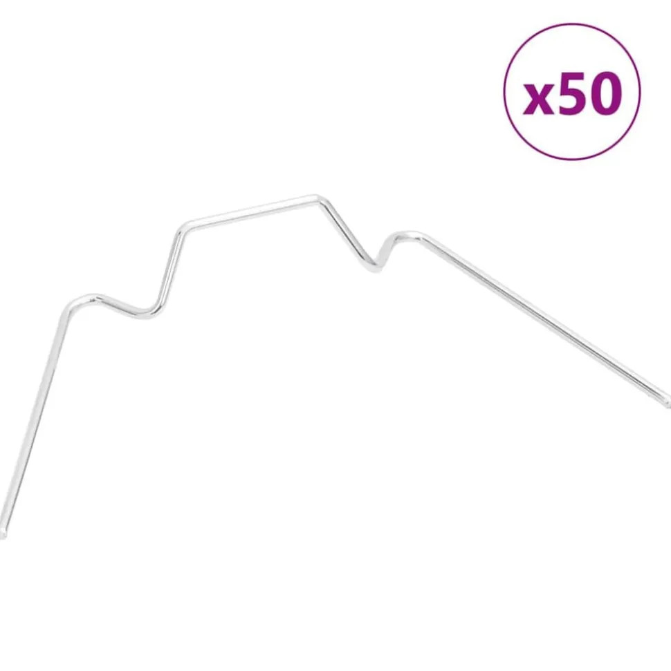 vidaXL Broeikasklemmen 50 st W type gegalvaniseerd staal