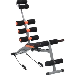 vidaXL Buikspiertrainer L-vormig met elastische koorden