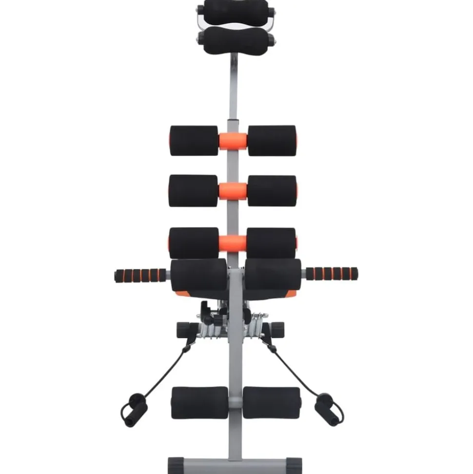 vidaXL Buikspiertrainer L-vormig met elastische koorden
