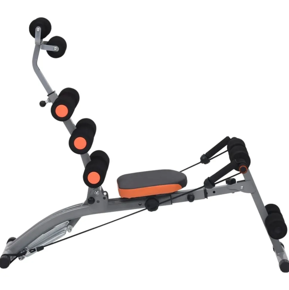 vidaXL Buikspiertrainer L-vormig met elastische koorden