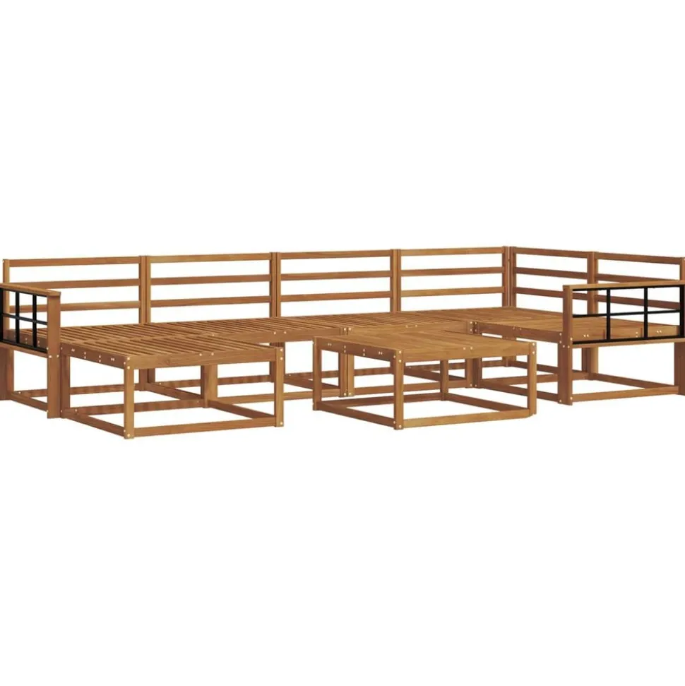 vidaXL Buiten bankenset 7 pcs Naturel Massief Acaciahout