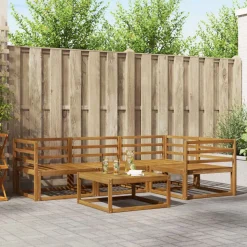 vidaXL Buiten bankenset 5 pcs Naturel Massief Acaciahout