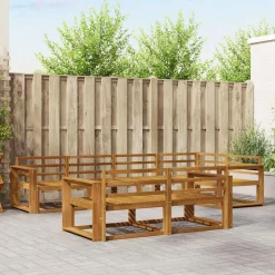 vidaXL Buiten bankenset 7 pcs Naturel Massief Acaciahout