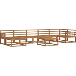 vidaXL Buiten bankenset 8 pcs Naturel Massief Acaciahout