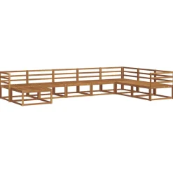 vidaXL Buiten bankenset 8 pcs Naturel Massief Acaciahout