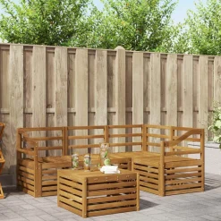 vidaXL Buiten bankenset 5 pcs Naturel Massief Acaciahout