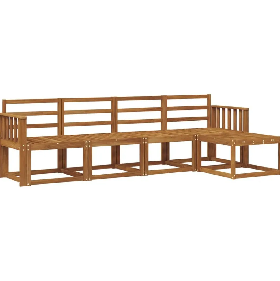 vidaXL Buiten bankenset 5 pcs Naturel Massief Acaciahout