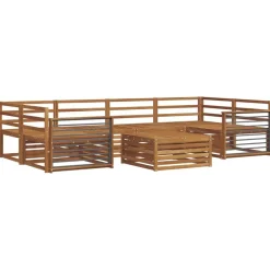 vidaXL Buiten bankenset 7 pcs Naturel Massief Acaciahout
