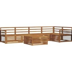 vidaXL Buiten bankenset 6 pcs Naturel Massief Acaciahout