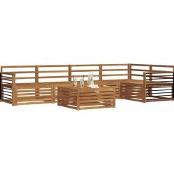 vidaXL Buiten bankenset 6 pcs Naturel Massief Acaciahout