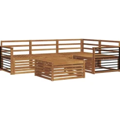 vidaXL Buiten bankenset 5 pcs Naturel Massief Acaciahout