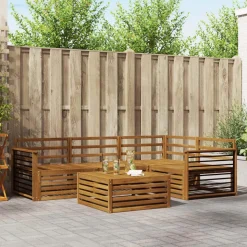 vidaXL Buiten bankenset 5 pcs Naturel Massief Acaciahout