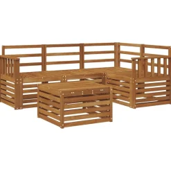 vidaXL Buiten bankenset 5 pcs Naturel Massief Acaciahout