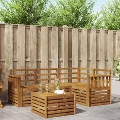 vidaXL Buiten bankenset 5 pcs Naturel Massief Acaciahout