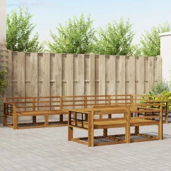 vidaXL Buiten bankenset 8 pcs Naturel Massief Acaciahout
