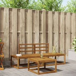 vidaXL Buiten bankenset 3 pcs Naturel Massief Acaciahout