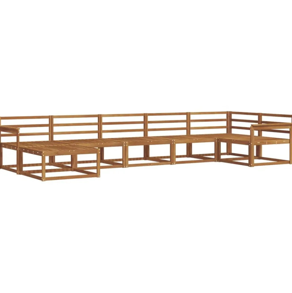 vidaXL Buiten bankenset 7 pcs Naturel Massief Acaciahout