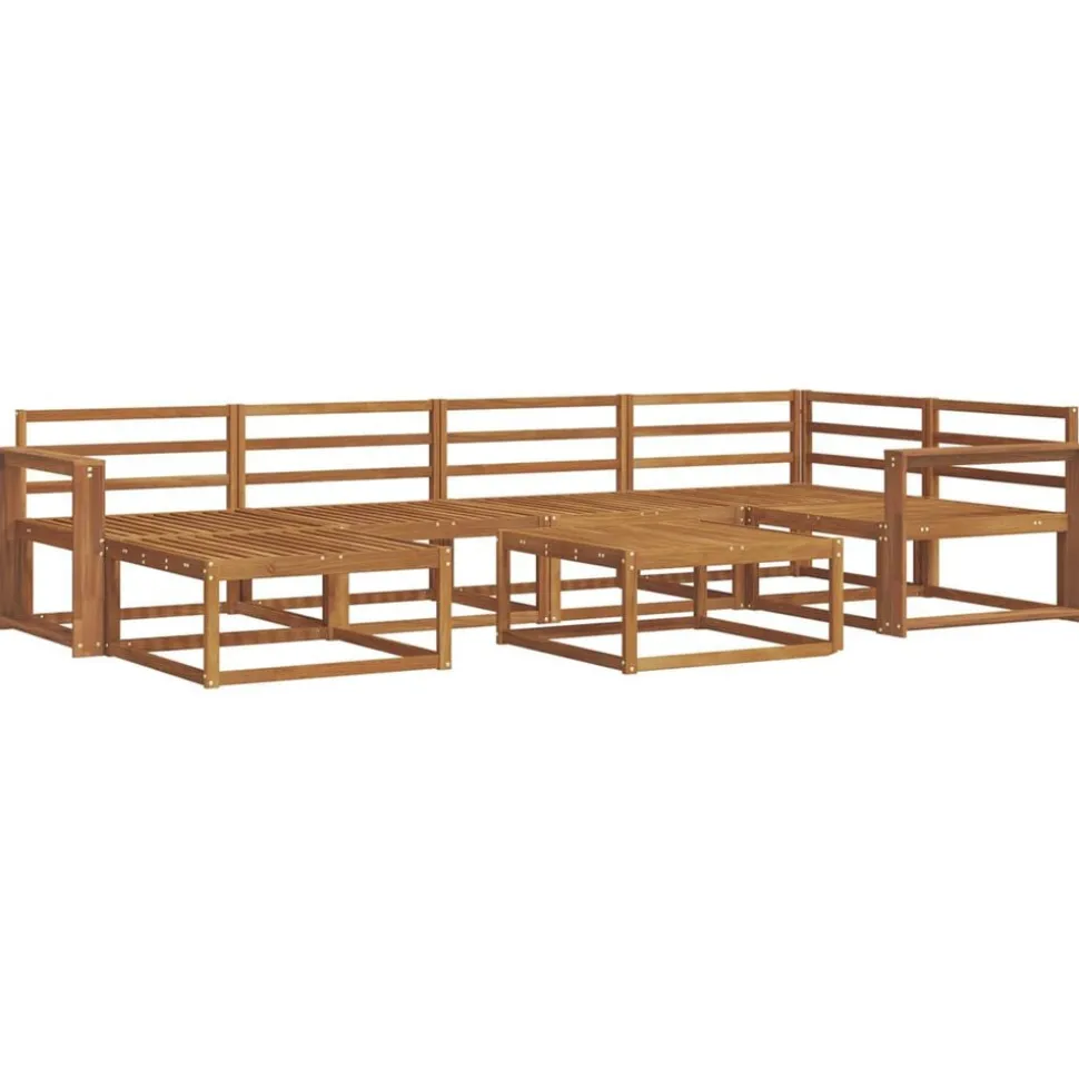 vidaXL Buiten bankenset 7 pcs Naturel Massief Acaciahout