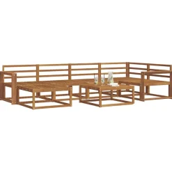vidaXL Buiten bankenset 7 pcs Naturel Massief Acaciahout