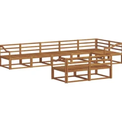 vidaXL Buiten bankenset 8 pcs Naturel Massief Acaciahout