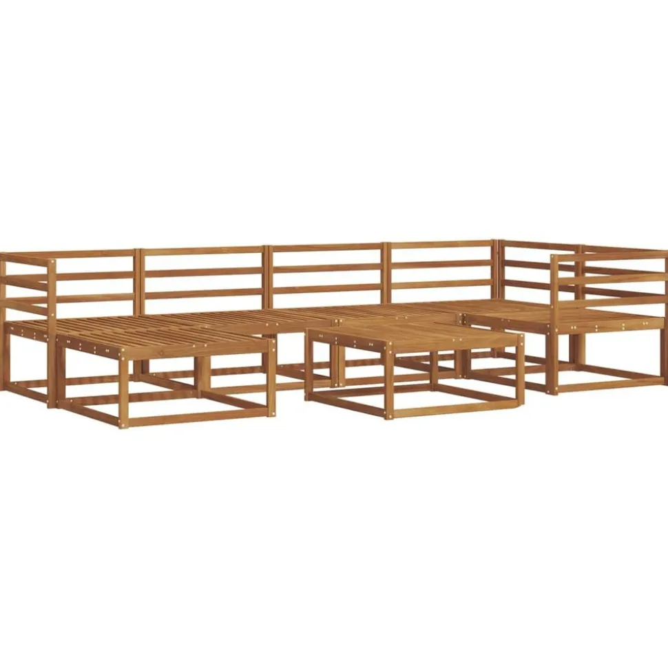 vidaXL Buiten bankenset 7 pcs Naturel Massief Acaciahout