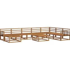 vidaXL Buiten bankenset 9 pcs Naturel Massief Acaciahout
