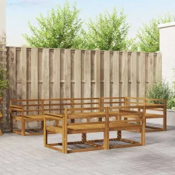 vidaXL Buiten bankenset 7 pcs Naturel Massief Acaciahout