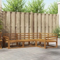 vidaXL Buiten bankenset 4 pcs Naturel Massief Acaciahout