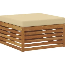 vidaXL Buiten bankenset met kussen 6 pcs Natuurlijk en Beige
