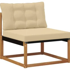 vidaXL Buiten bankenset met kussen 8 pcs Natuurlijk en Beige