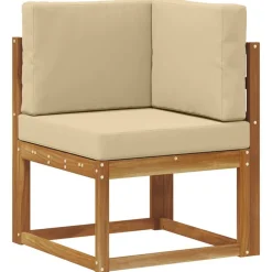 vidaXL Buiten bankenset met kussen 9 pcs Natuurlijk en Beige