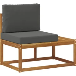 vidaXL Buiten Eind Sofa Natuurlijk en Antraciet 91 x 63 x 73 cm