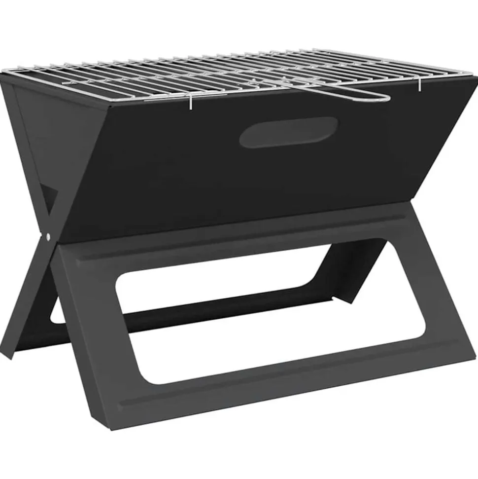 vidaXL Buiten Grill Zwart 46 x 31 x 31 cm Staal