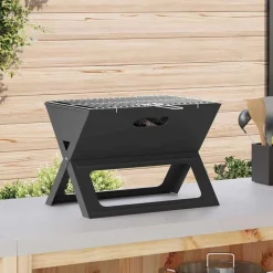 vidaXL Buiten Grill Zwart 46 x 31 x 31 cm Staal