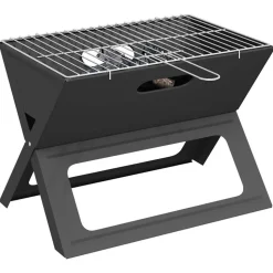 vidaXL Buiten Grill Zwart 46 x 31 x 31 cm Staal