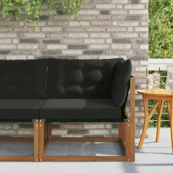 vidaXL Buiten Hoek Sofa Massief Acaciahout Naturel