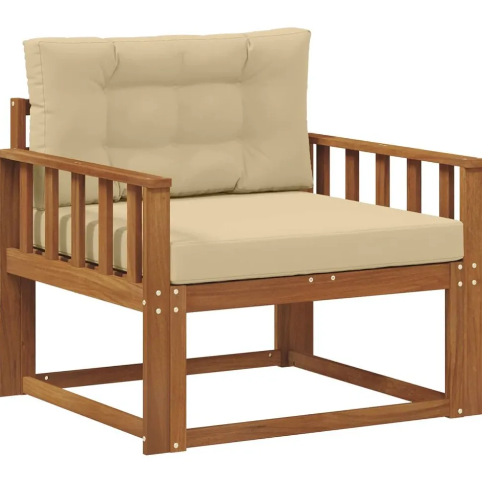 vidaXL Buiten Midden Sofa Massief Acaciahout Naturel