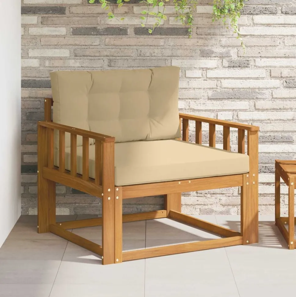 vidaXL Buiten Midden Sofa Massief Acaciahout Naturel