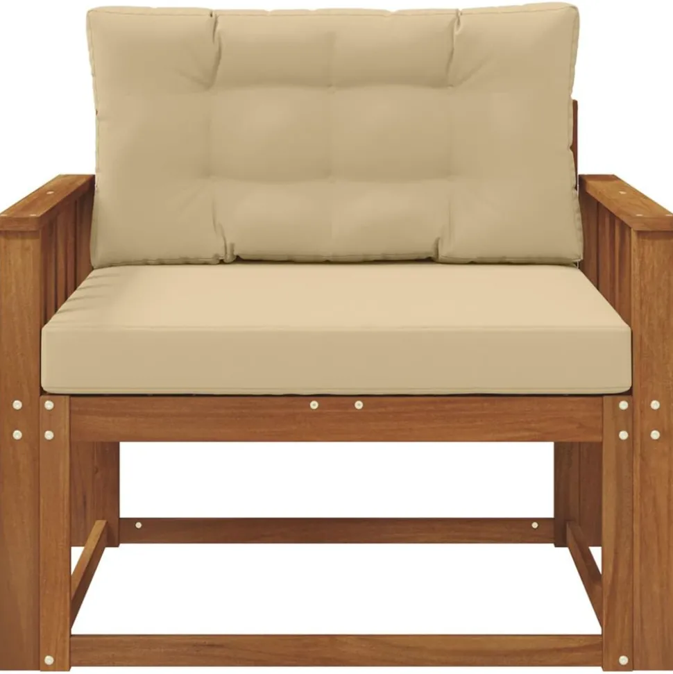 vidaXL Buiten Midden Sofa Massief Acaciahout Naturel