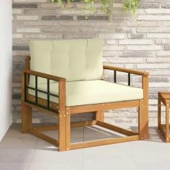 vidaXL Buiten Midden Sofa Massief Acaciahout Naturel