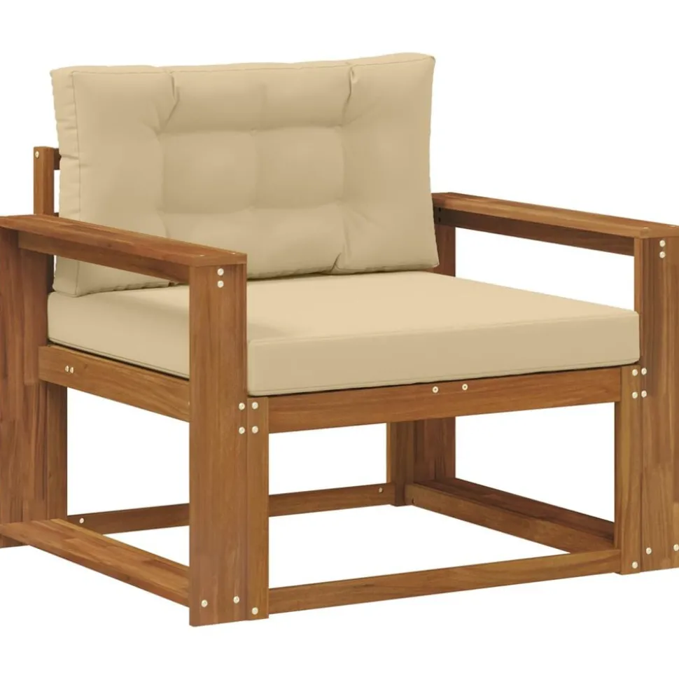 vidaXL Buiten Midden Sofa Massief Acaciahout Naturel