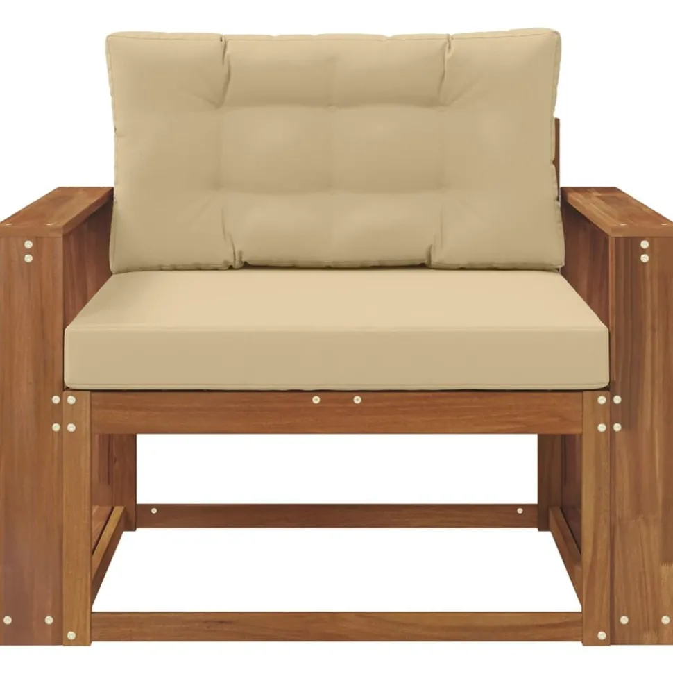 vidaXL Buiten Midden Sofa Massief Acaciahout Naturel