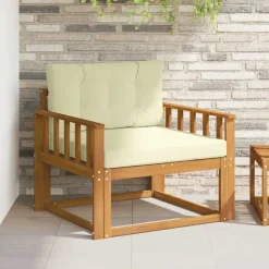 vidaXL Buiten Midden Sofa Massief Acaciahout Naturel