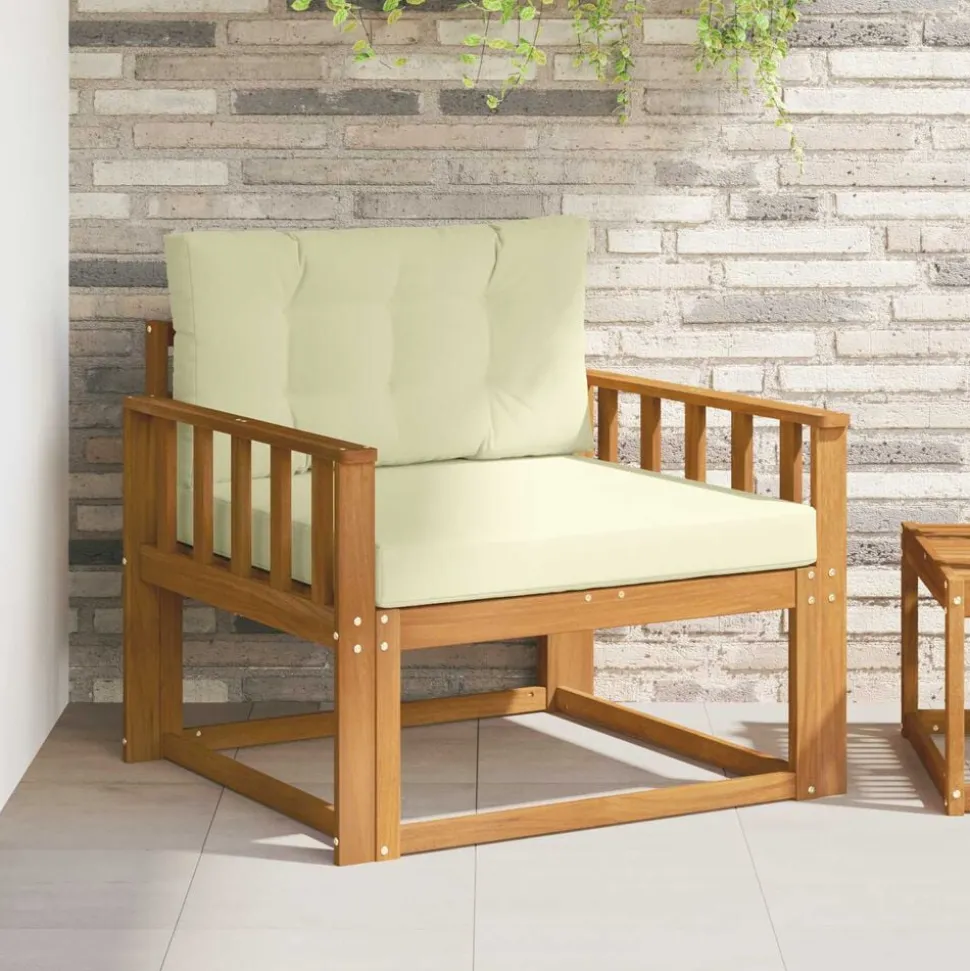 vidaXL Buiten Midden Sofa Massief Acaciahout Naturel