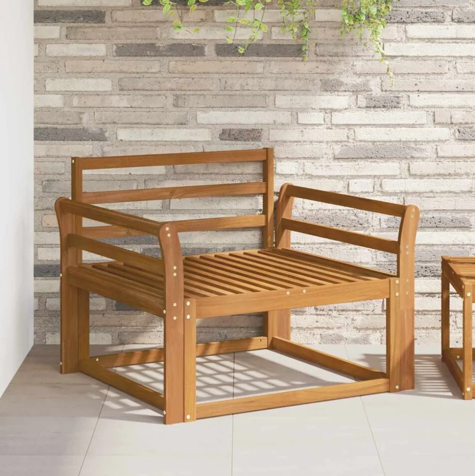 vidaXL Buiten Midden Sofa Massief Acaciahout Naturel